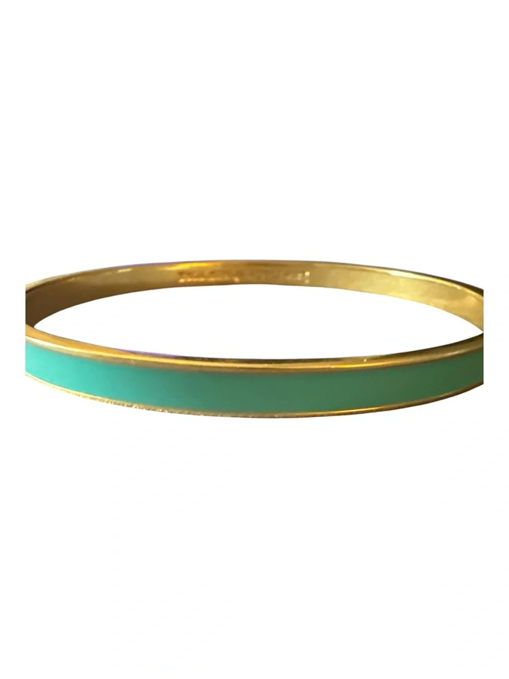 Kate Spade New York Turquoise Enamel Gold Tone Bangle Bracelet - Picture 5 of 7